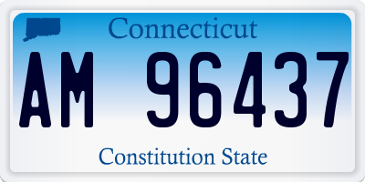 CT license plate AM96437