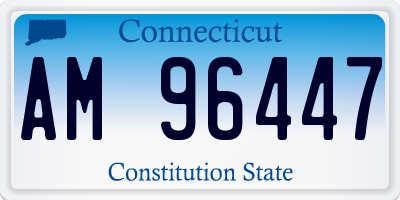 CT license plate AM96447