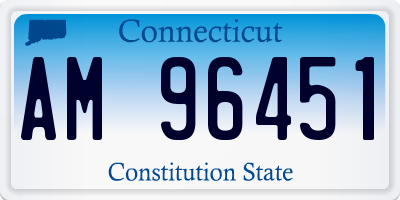 CT license plate AM96451