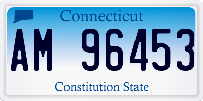 CT license plate AM96453