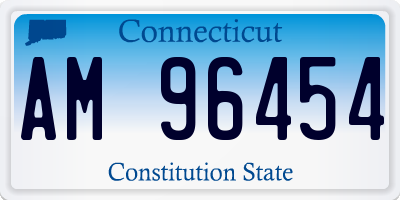 CT license plate AM96454