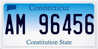 CT license plate AM96456