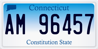 CT license plate AM96457
