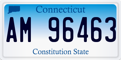 CT license plate AM96463