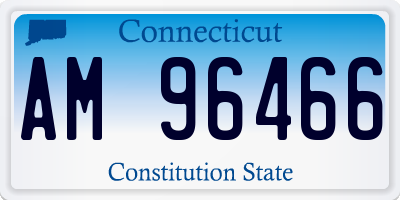 CT license plate AM96466