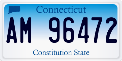 CT license plate AM96472