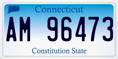 CT license plate AM96473