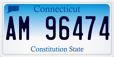 CT license plate AM96474