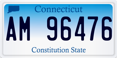 CT license plate AM96476