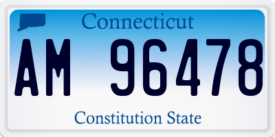 CT license plate AM96478