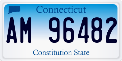 CT license plate AM96482