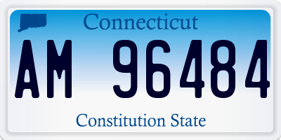 CT license plate AM96484