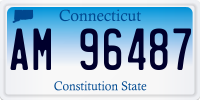 CT license plate AM96487