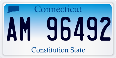CT license plate AM96492