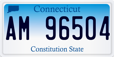 CT license plate AM96504