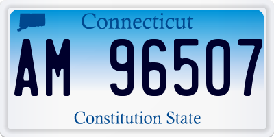 CT license plate AM96507