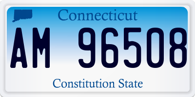 CT license plate AM96508