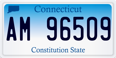 CT license plate AM96509