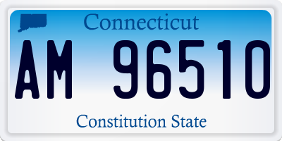 CT license plate AM96510