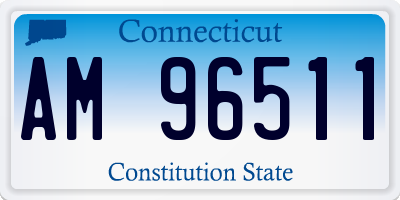 CT license plate AM96511