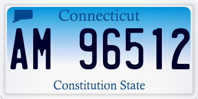 CT license plate AM96512