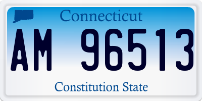 CT license plate AM96513