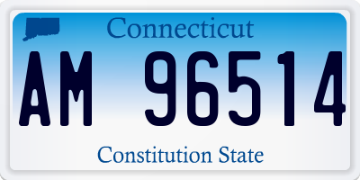 CT license plate AM96514