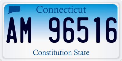 CT license plate AM96516