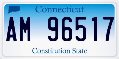 CT license plate AM96517