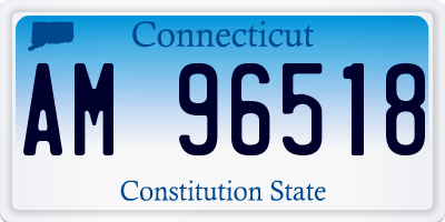 CT license plate AM96518