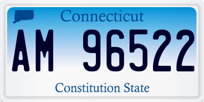 CT license plate AM96522