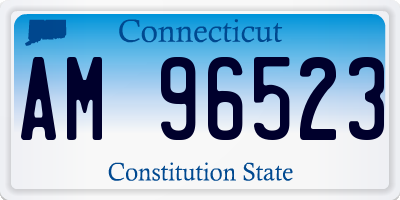 CT license plate AM96523
