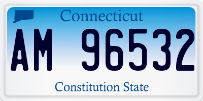 CT license plate AM96532