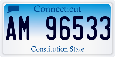 CT license plate AM96533
