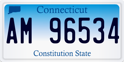 CT license plate AM96534