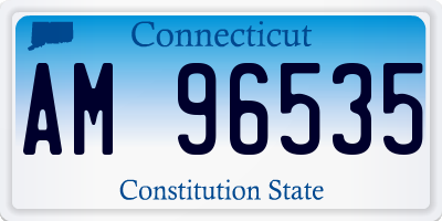 CT license plate AM96535