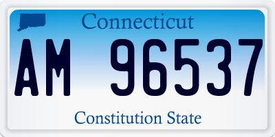 CT license plate AM96537