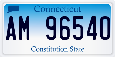 CT license plate AM96540