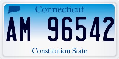 CT license plate AM96542