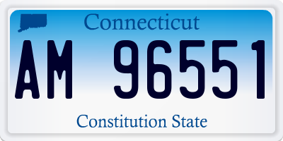 CT license plate AM96551