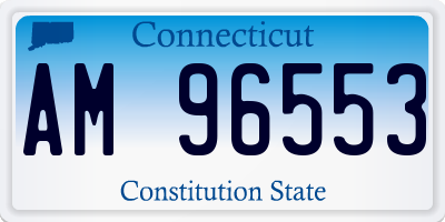 CT license plate AM96553