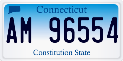 CT license plate AM96554