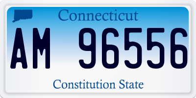 CT license plate AM96556