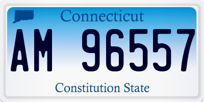 CT license plate AM96557