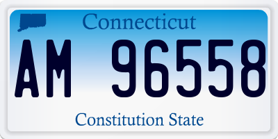 CT license plate AM96558