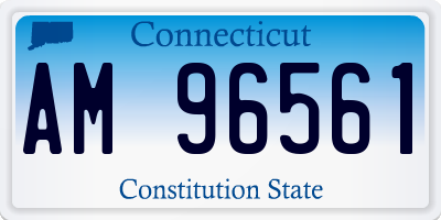 CT license plate AM96561
