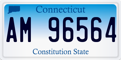 CT license plate AM96564