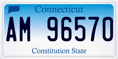 CT license plate AM96570