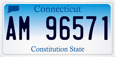 CT license plate AM96571