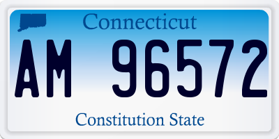 CT license plate AM96572